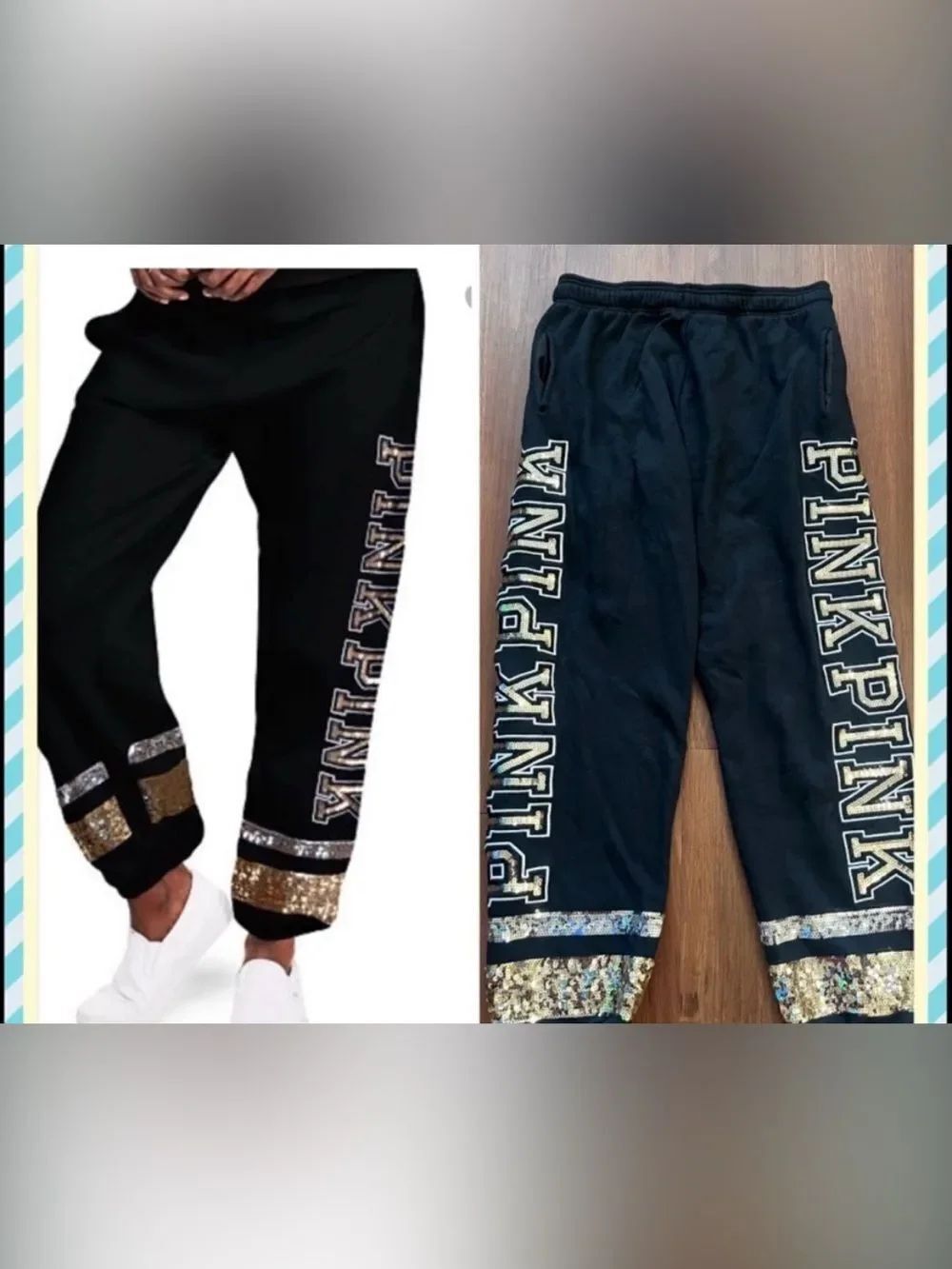 PINK Victoria's Secret Bling Campus Pants Size XS ( READ )